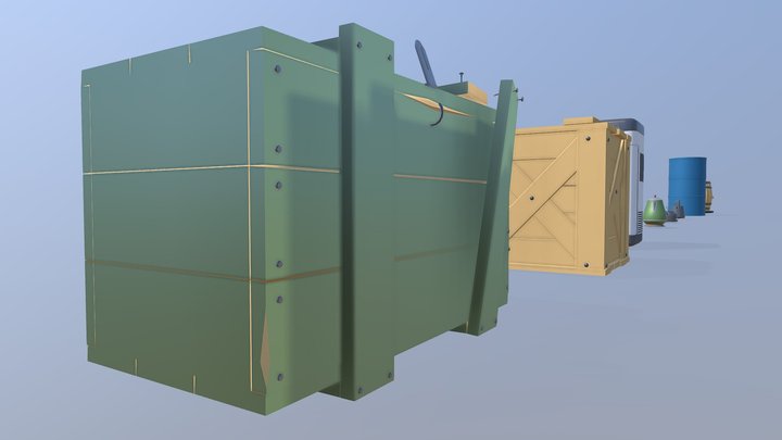 Objects set 3D Model