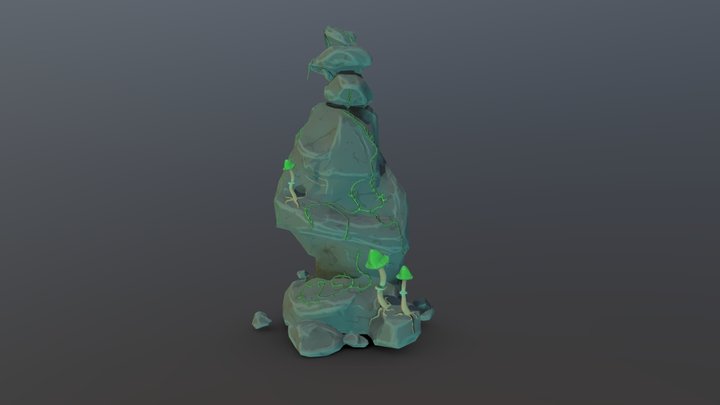 Stylized zen stones 3D Model