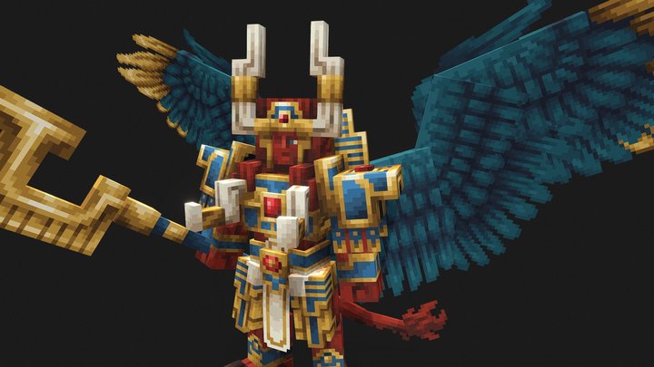 Red demon minecraft model 3D Model