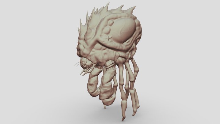 Overlord Zerg Starcraft Uncolored 3D Model