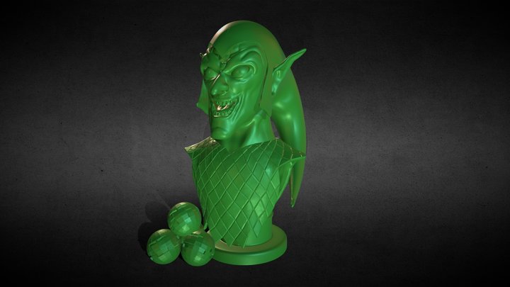 Green Goblin Bust 3D Model