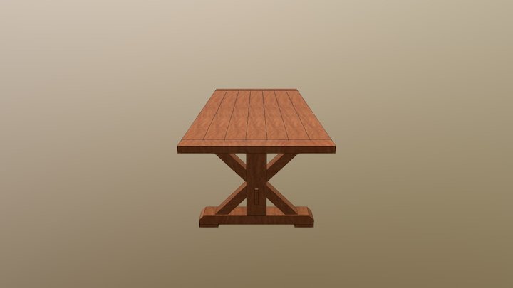 X- Brace Table 3D Model
