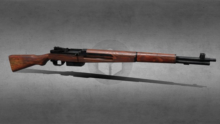 Type 5 Semi-auto Experimental rifle. 3D Model