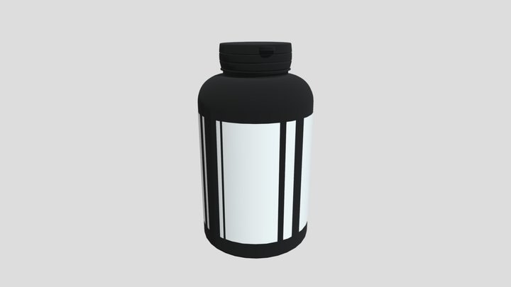 Amber Glass Pill Bottle - 3D Model by BlueChris206