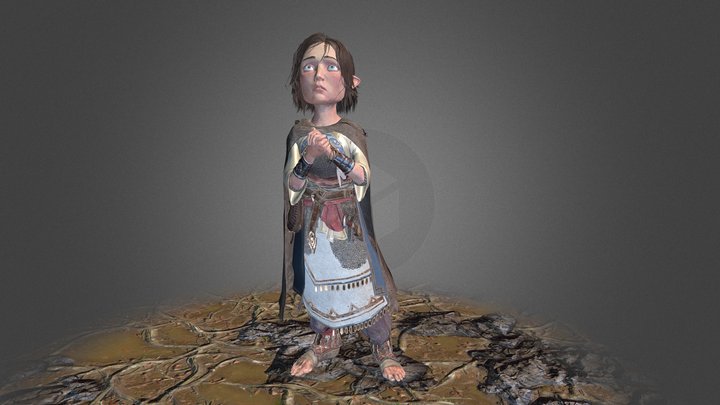 Halfling Priest 3D Model