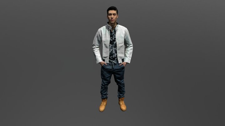 Camo With Jacket 3D Model