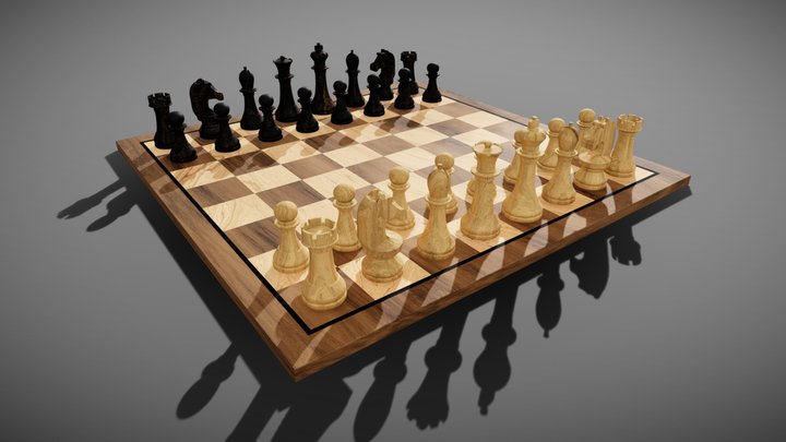 Chess Set - world championship 2021 3D Model
