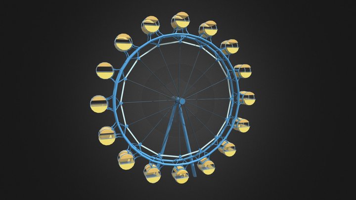 VR Ready Ferris Wheel Hero Asset 3D Model