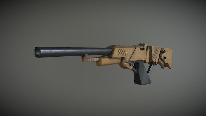 Wasteland Gun 3D Model