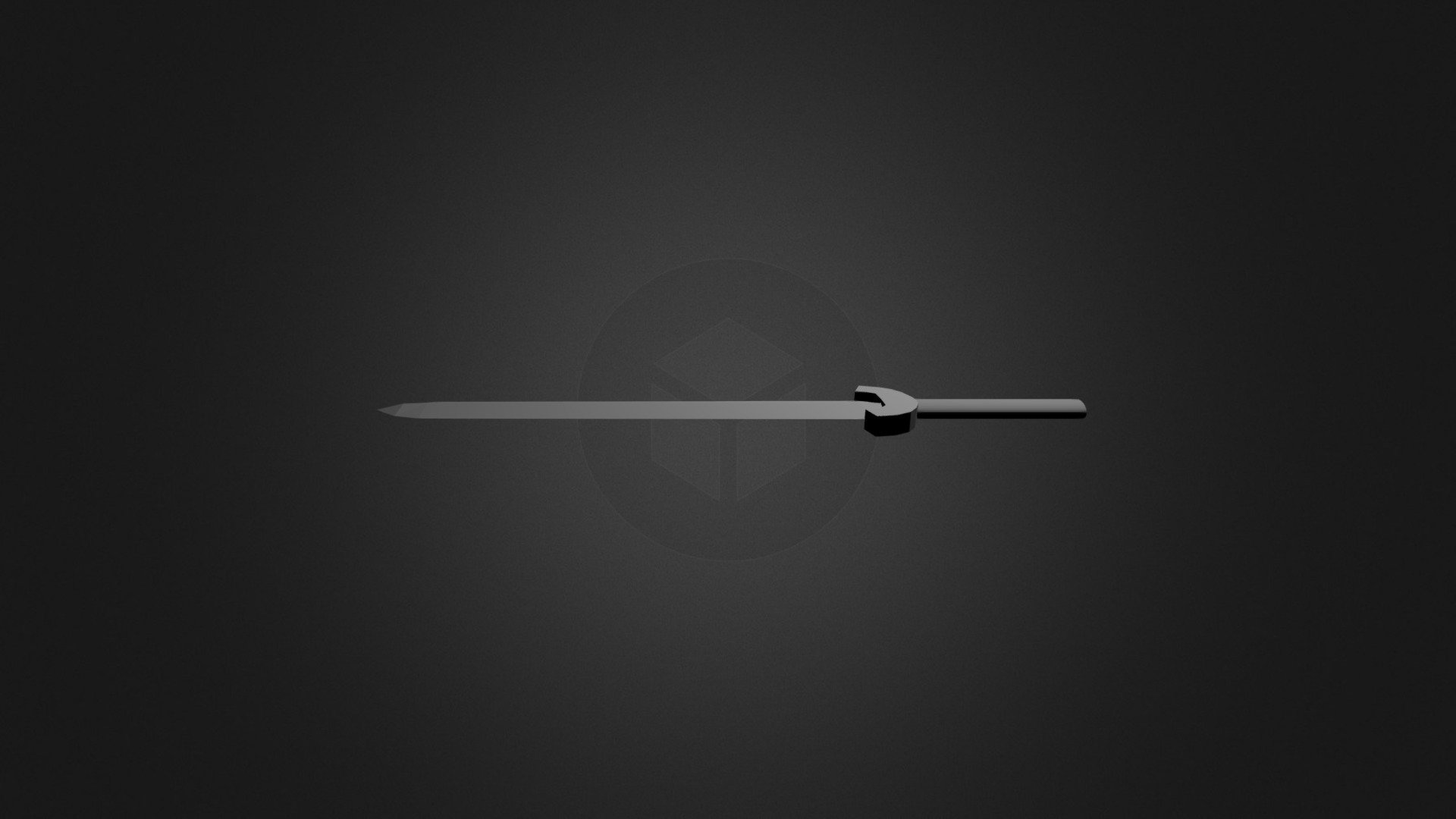 Ultra low poly longsword