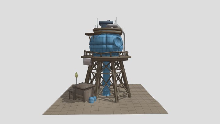 Water tank study 3D Model
