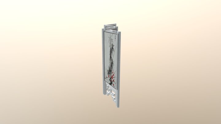 Japanese Folding Screen 3D Model