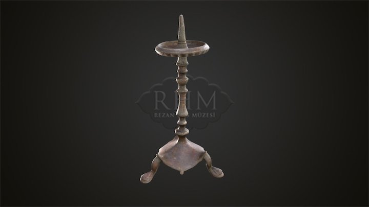 23 - Oil lamp stand 3D Model