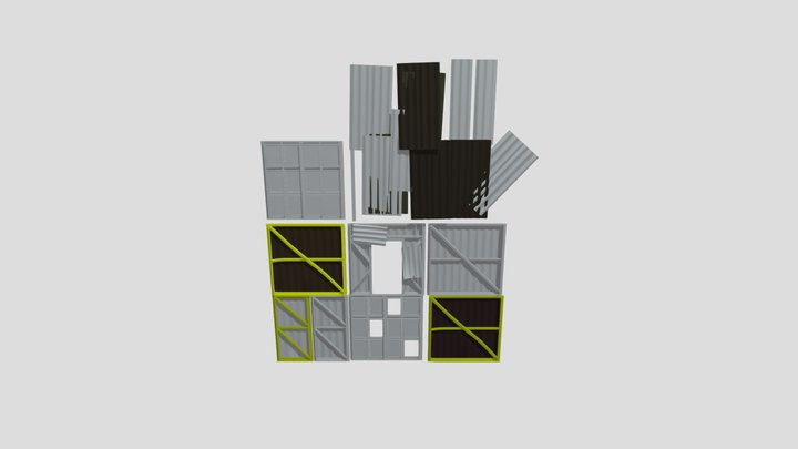 Corrugated Walls on poppy playtime 3 3D Model