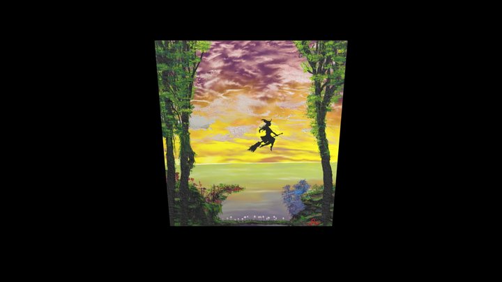Witch Over the Whitecaps 3D Model