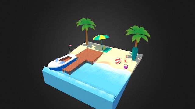 Beach Game 3D Model