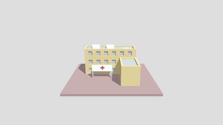[Low Poly] Hospital 3D Model
