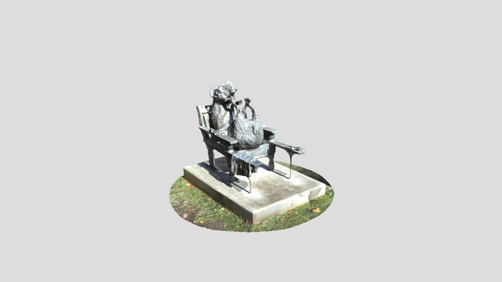 Civic sheep statue, with LiDAR 3D Model