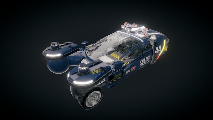 Los Angeles 2019 - Police Spinner (High-Poly) 3D Model
