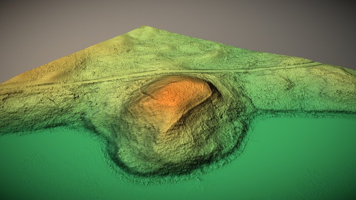 Antilgės piliakalnis (Lithuania) – Gratis 3D-model STL