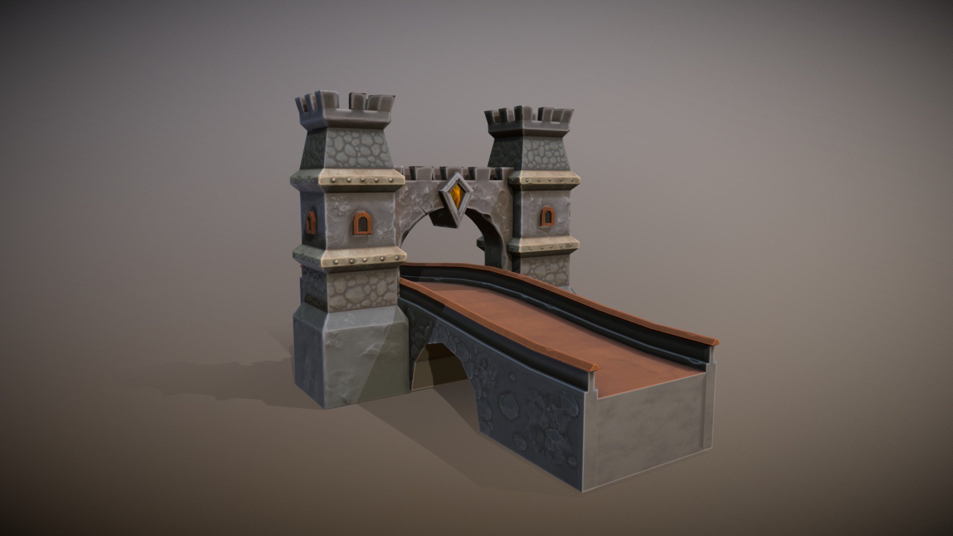 Stylized Big Bridge - 3D model by Nordskogen Games (@nordskogengames ...