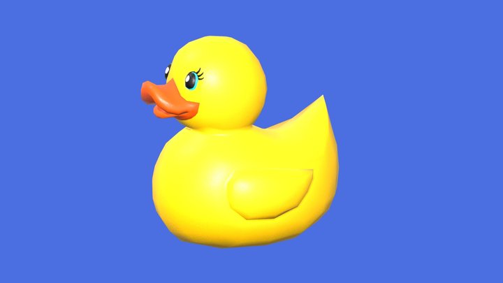 Rubber Duck Bath Toy Stylized  Low-Poly 3D Model