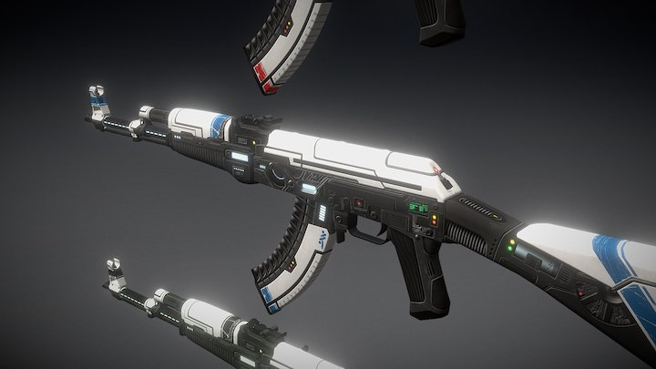 AK-47 SCI-FI SERIES 3D Model