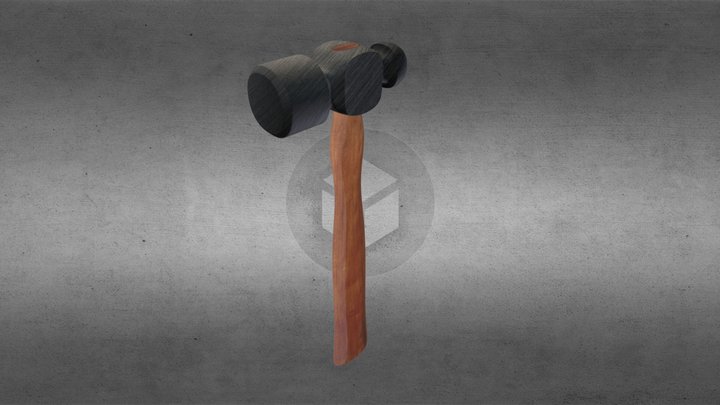 Ball-peen Hammer 3D Model