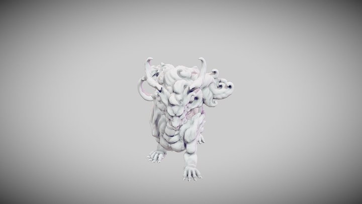 Dragon Mid Poly 3D Model