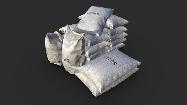 Sugar Old Bags Assets 3D Model