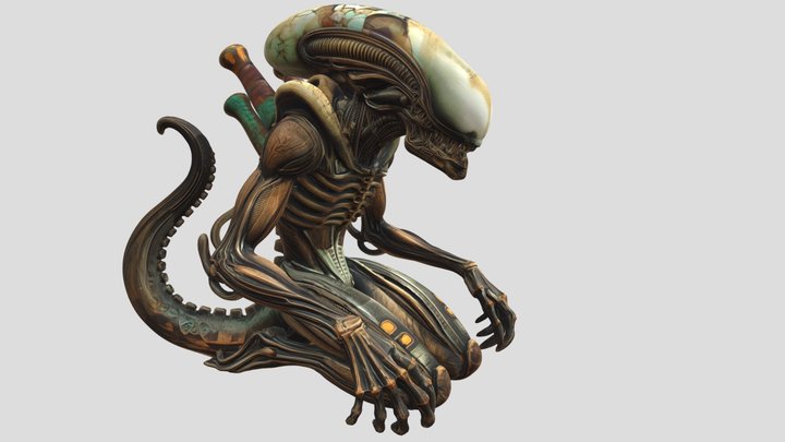 The Bronzed Xenomorph – Kostenloses 3D-Modell STL