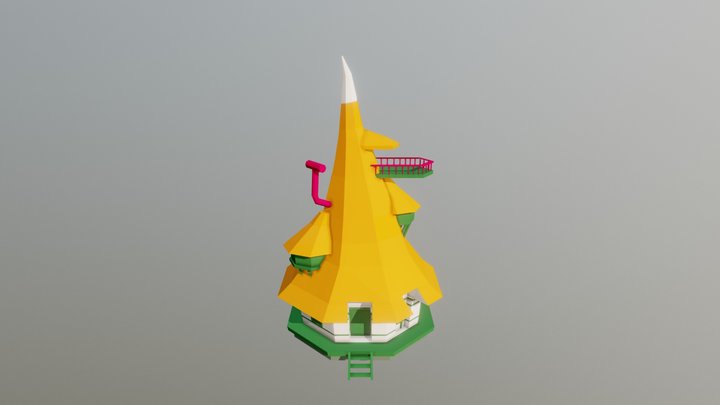 Low Poly Boar Hat 3D Model