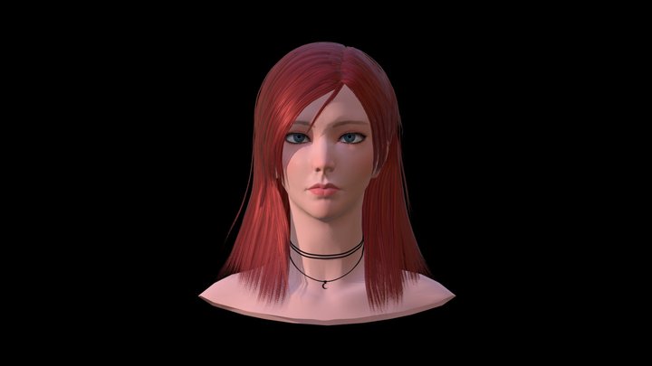 Female Head 3D Model