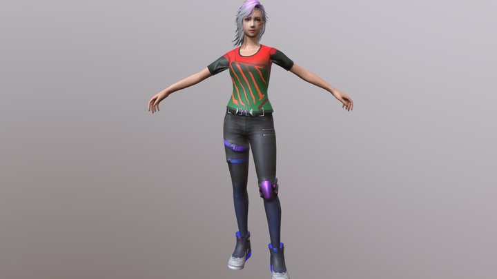 Free Fire Bangladesh Jersey female 3D Model 3D Model