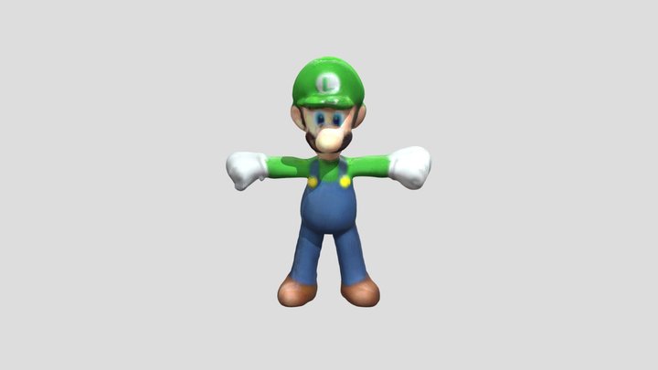 Luigi from mario 3D Model
