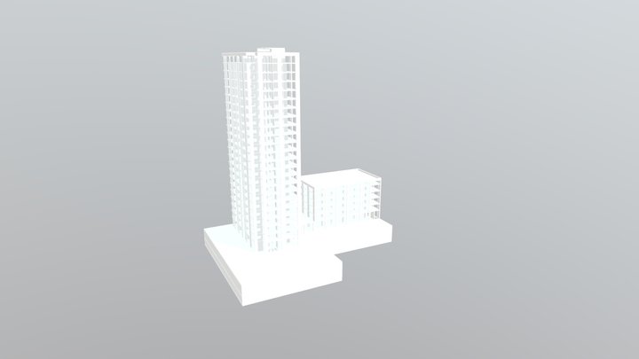монолитный дом 3D Model