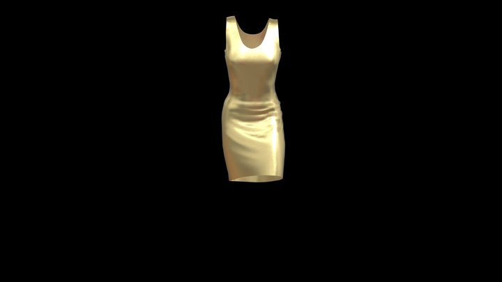 gold_dress 3D Model