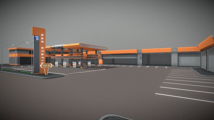 GAS-STATION 3D Model