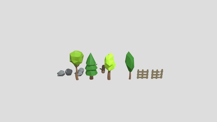 Low Poly Environment Assets 3D Model