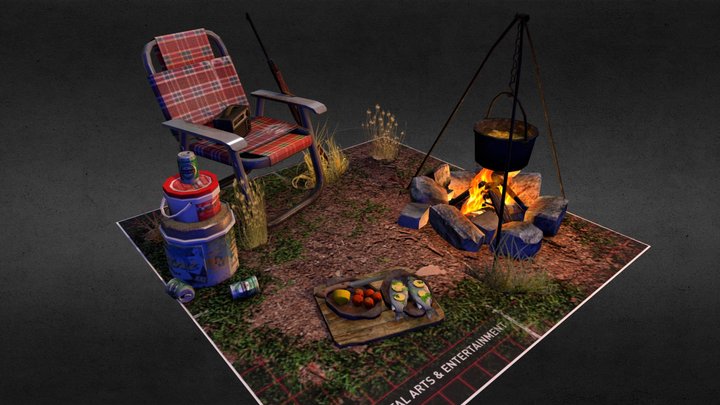 DAE 5 Finished props - Forest Loner 3D Model