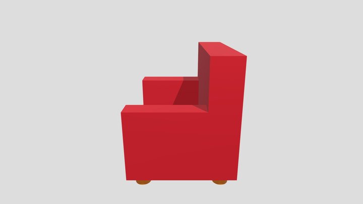 Red Sofa 3D Model