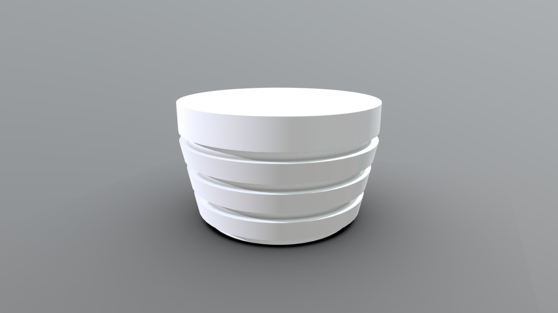 3D model Guggenheim Table - This is a 3D model of the Guggenheim Table. The 3D model is about a white bowl on a white surface.