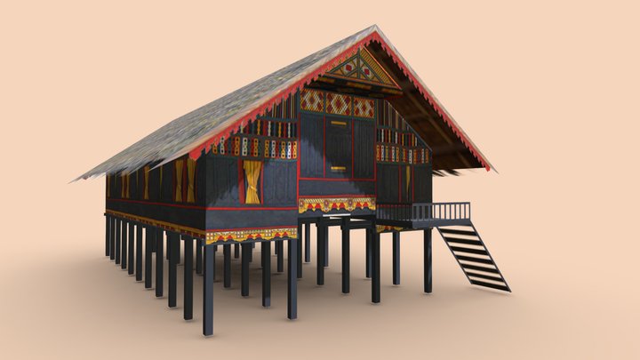 Rumah Krong Bade Aceh 3D Model