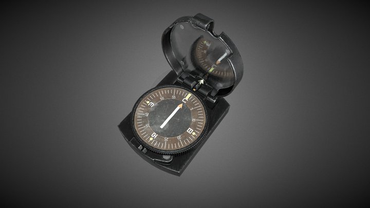 Soviet Artillery Compass 3D Model