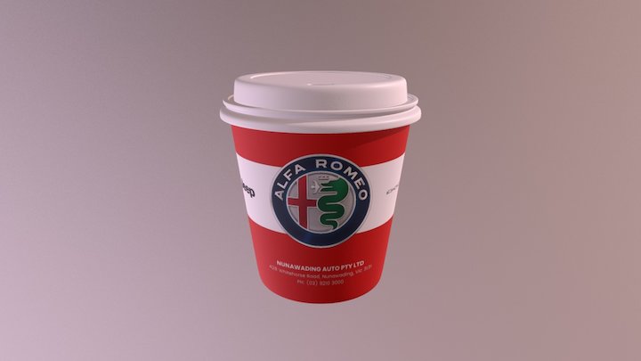 Coffee Cup 3_4 3D Model