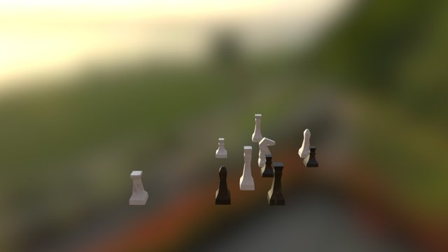 Chess Set 3D Model