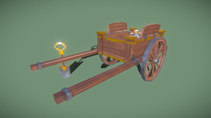 [Student Work] Wooden Cart 3D Model