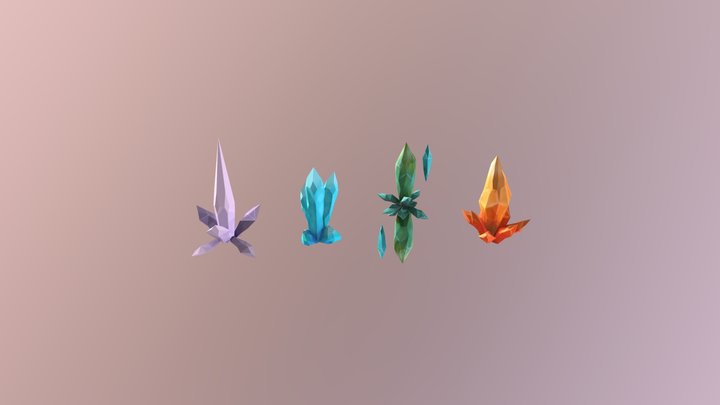 Gems Crystal 3D Model