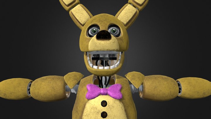 Freddy fazbear pouting, fnaf 1, 3d render, scott cawthon, blender, fur  texture