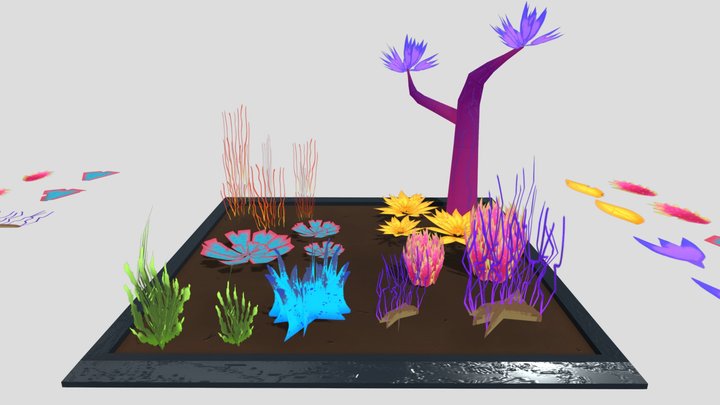 Alien Plants 3D Model